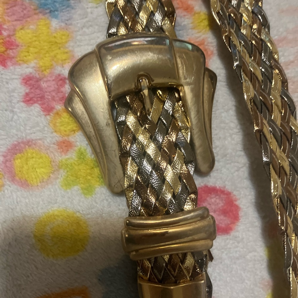 Gold and Silver Braided Belt